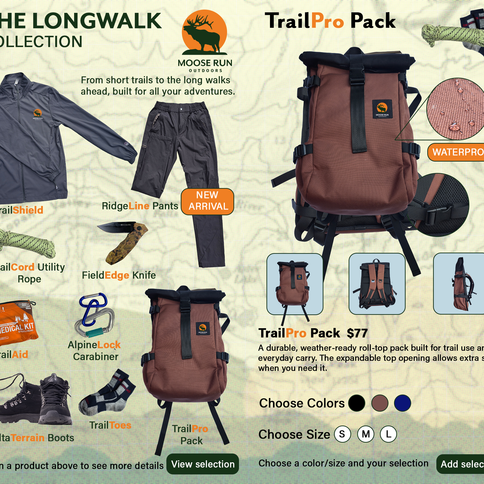 Outdoor company brand book preview